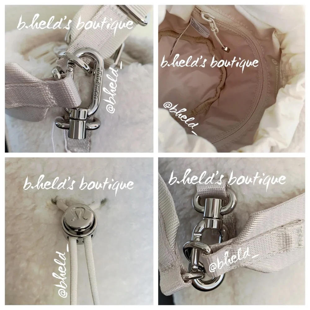 lululemon Crossbody Bucket Bag *Fleece 2.5L in White Opal One Size Brand New NWT